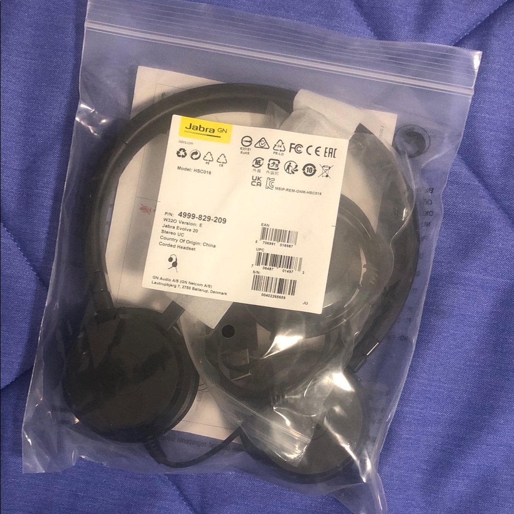 Jabra Wired Black On-Ear Headphones - Comfortable Office Audio